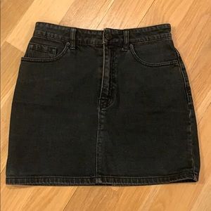 BDG Faded Black denim mini skirt 0